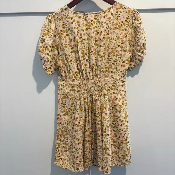 Urban Outfitters M Bloom Dainty Smocked‎ Minidress Sundress Feminine Low Cut - Picture 11 of 16